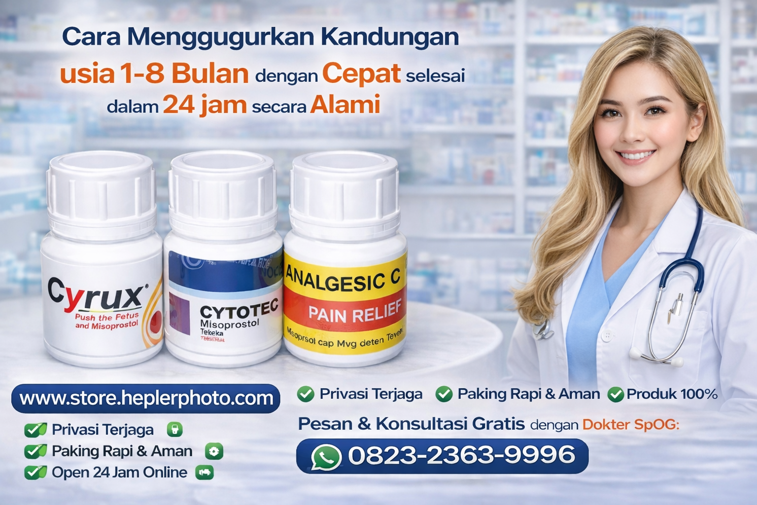 Cara Menggugurkan Kandungan Secara Alami, Tindakan Medis, Obat Aborsi Apotek